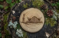 Holzscheibe mit Gravur – verschiedene handgezeichnete Motive | ca. 15 cm