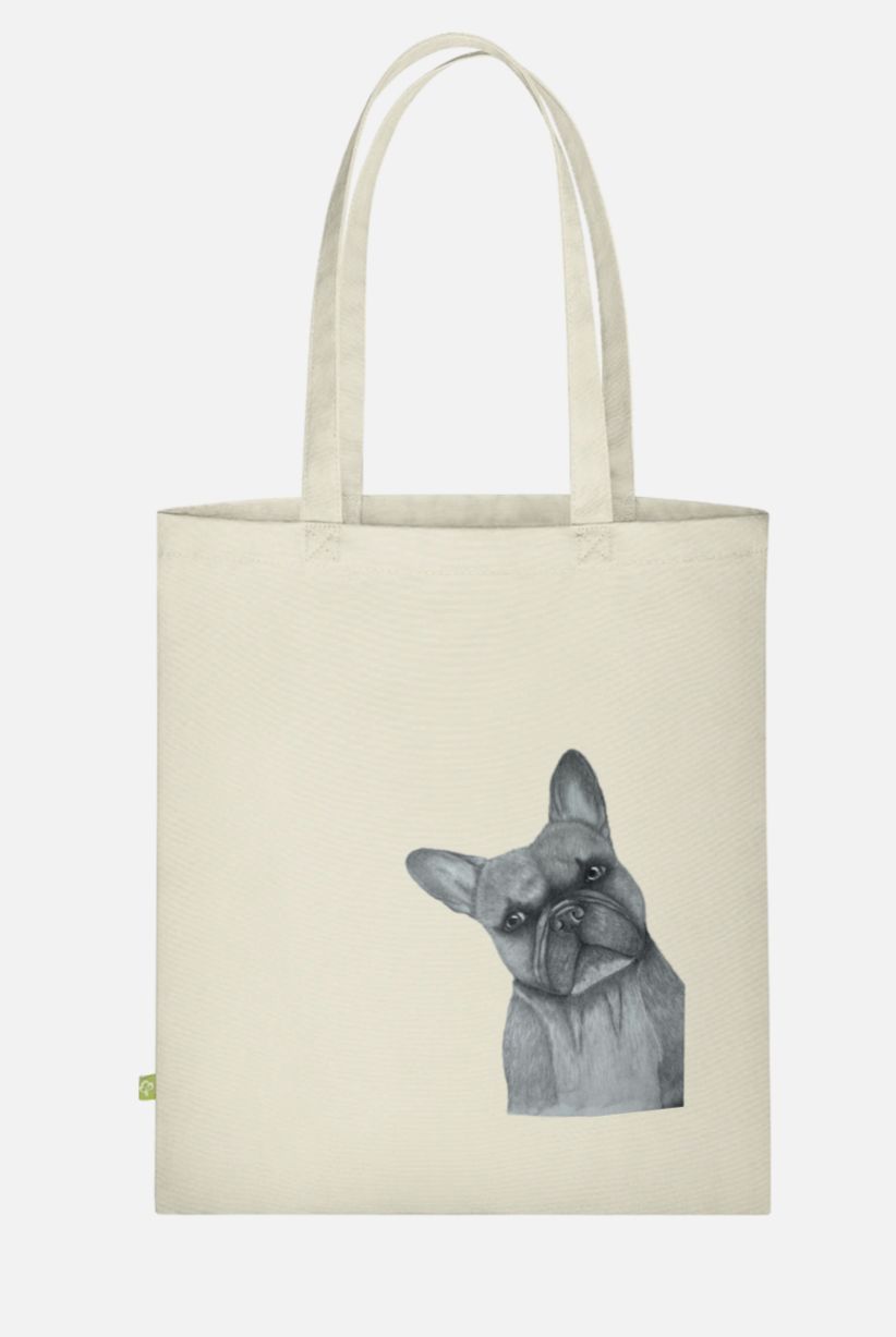 Canvas Stoffbeutel "Frenchie" Farbauswahl möglich