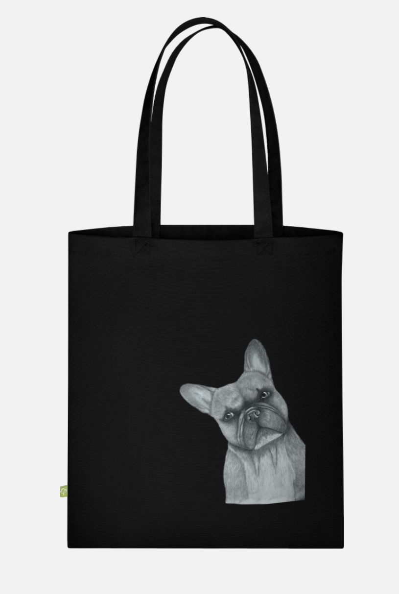 Canvas Stoffbeutel "Frenchie" Farbauswahl möglich