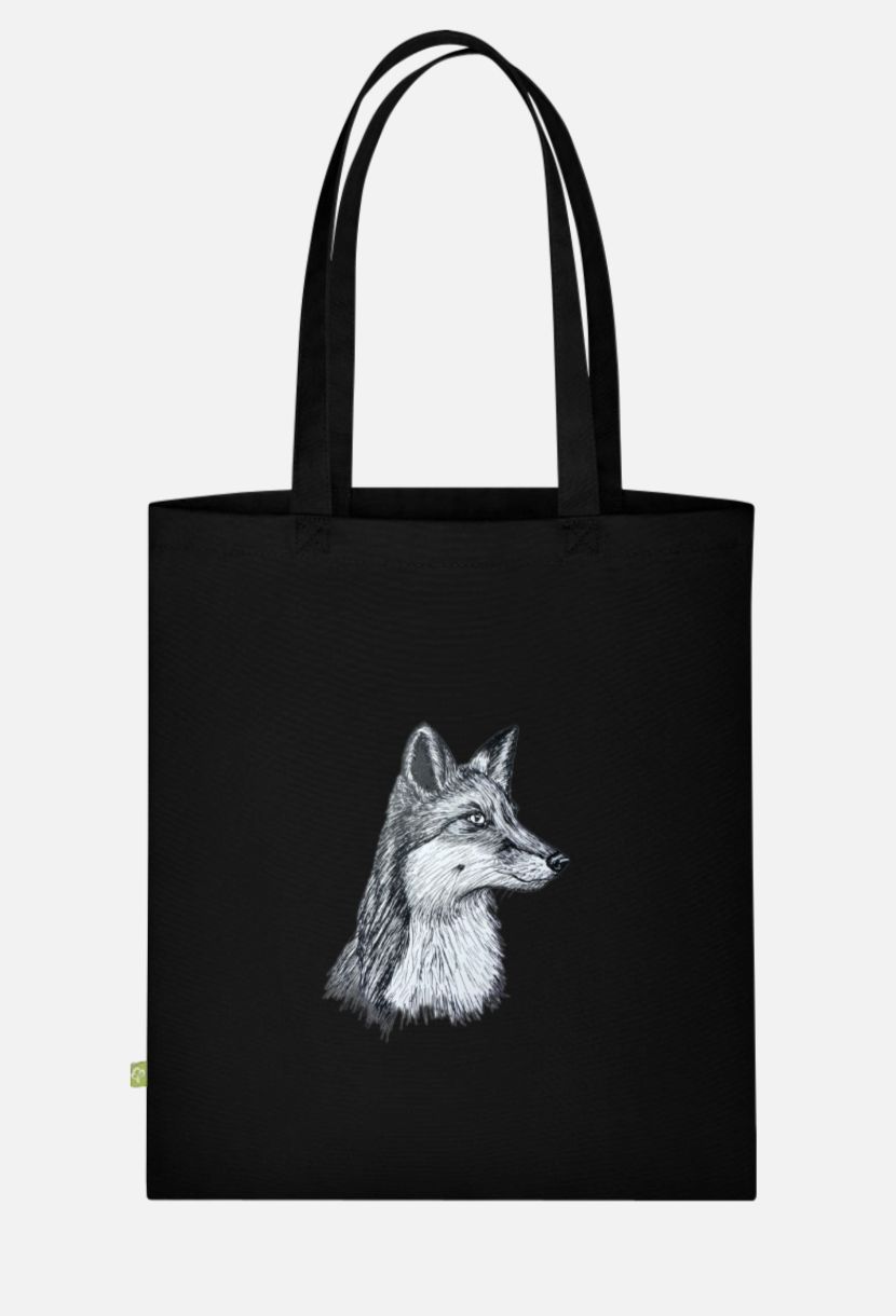 Canvas Stoffbeutel "Fuchs" Farbauswahl möglich