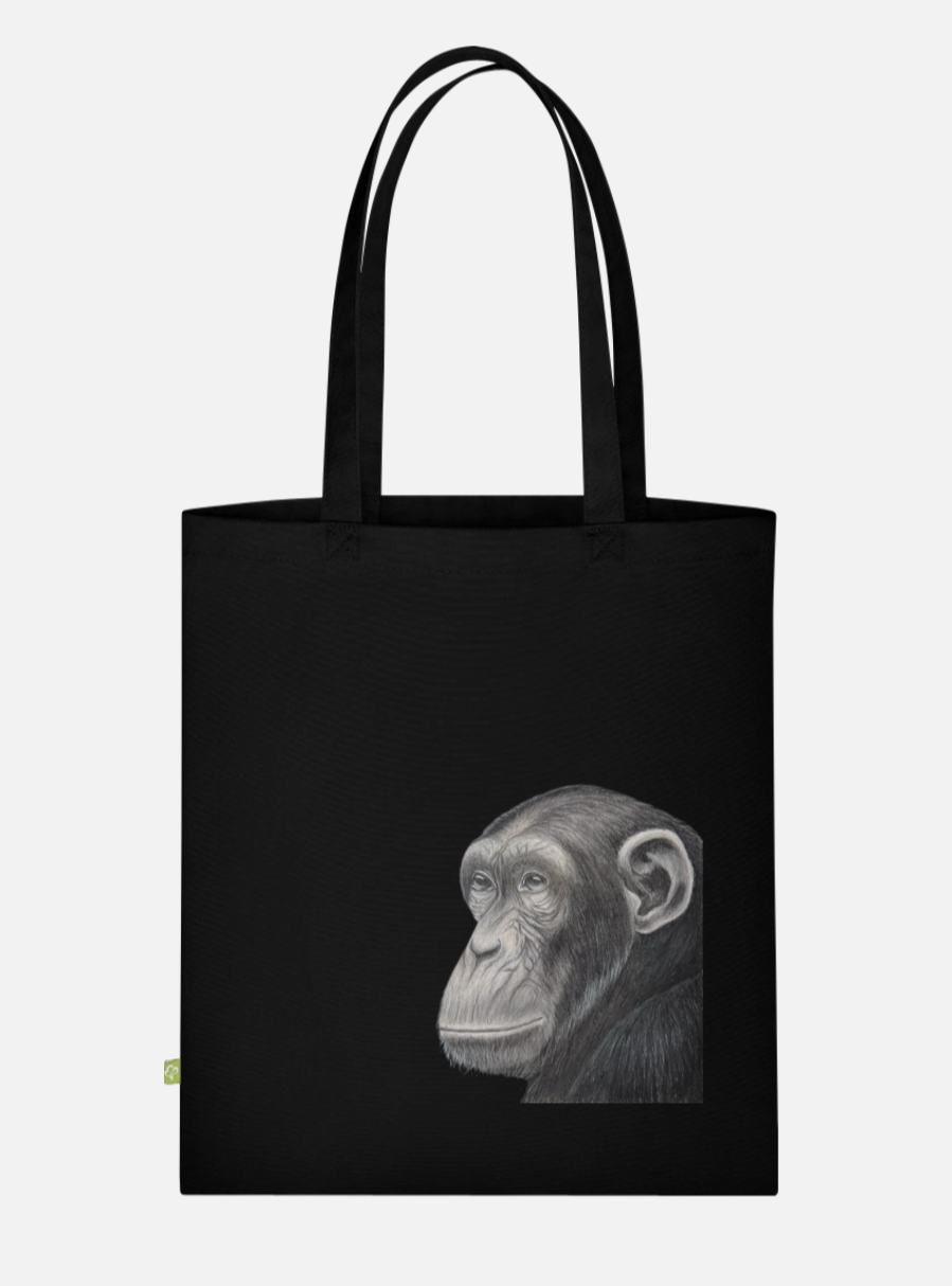 Canvas Stoffbeutel "Affe" Farbauswahl möglich