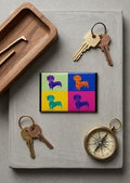 Magnet "Dackel vierfach bunt"