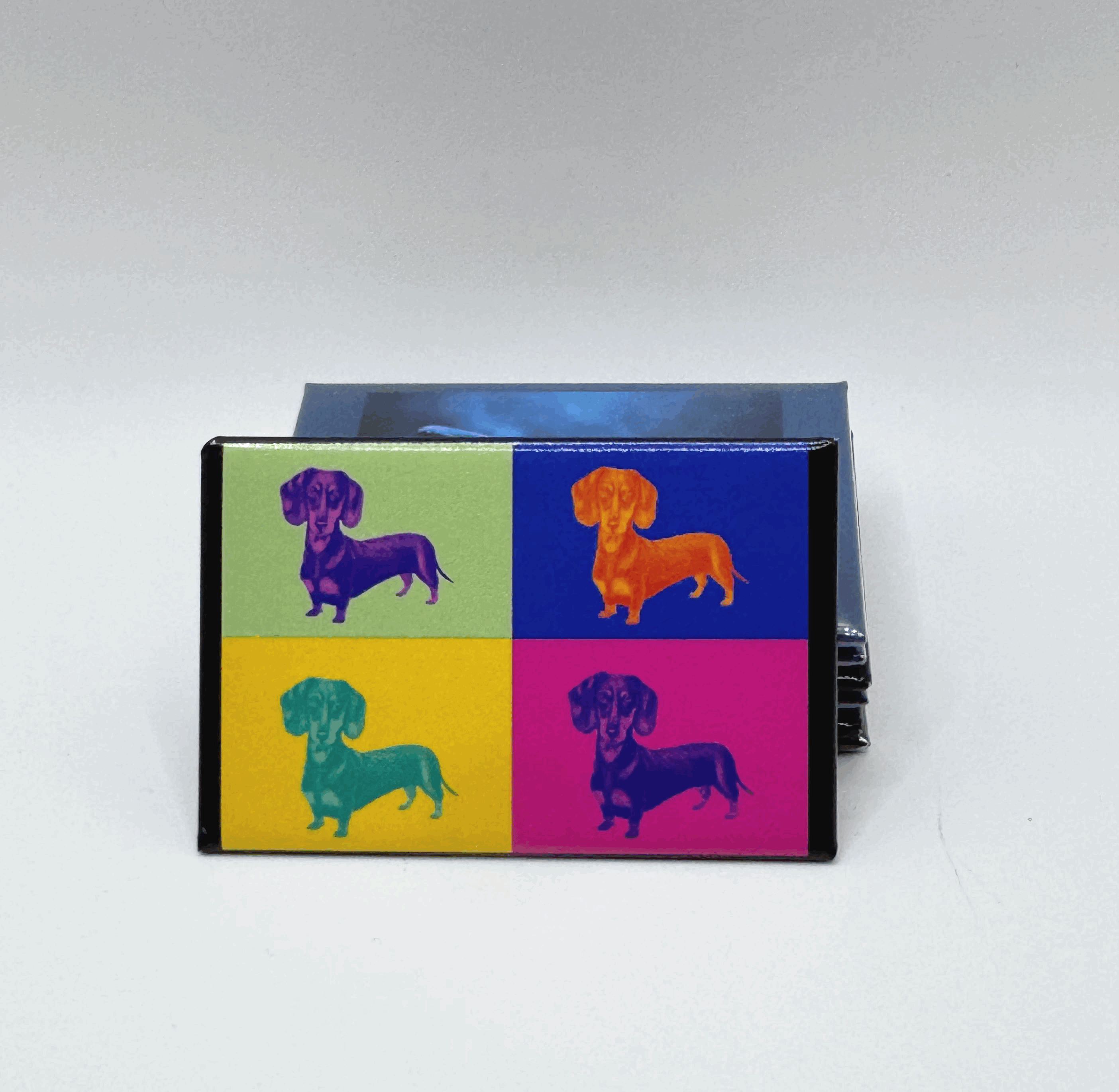 Magnet "Dackel vierfach bunt"