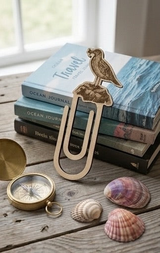 Kleine Holz-Büroklammer – verschiedene handgezeichnete Motive | ca. 8 cm