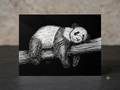 Postkarte "Fauler Panda"