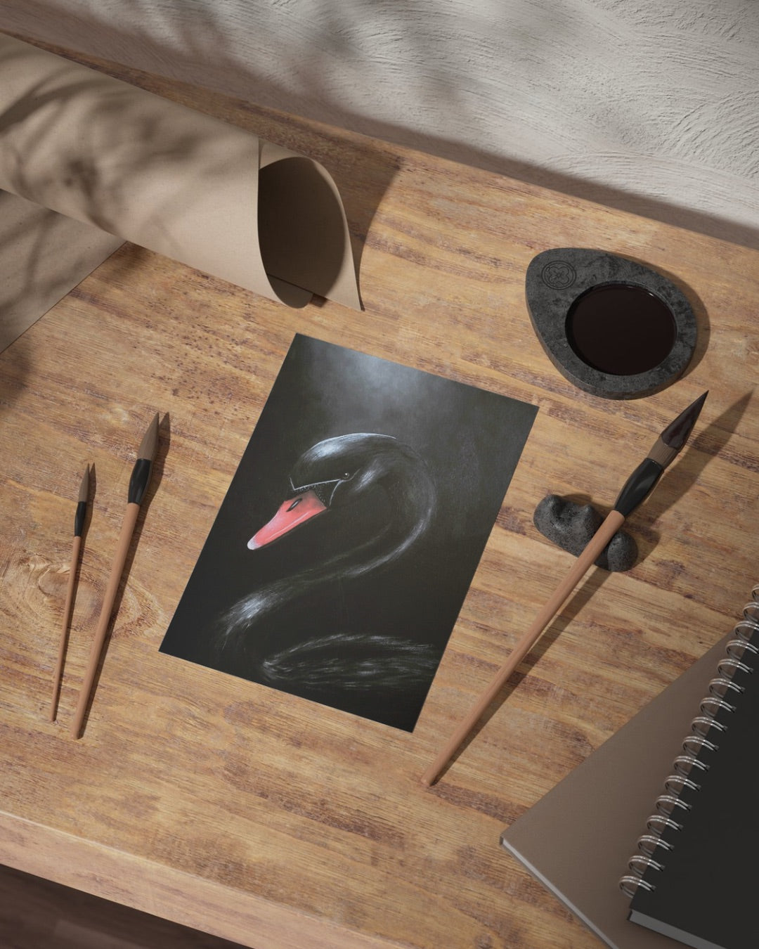 Postkarte "Schwarzer Schwan"