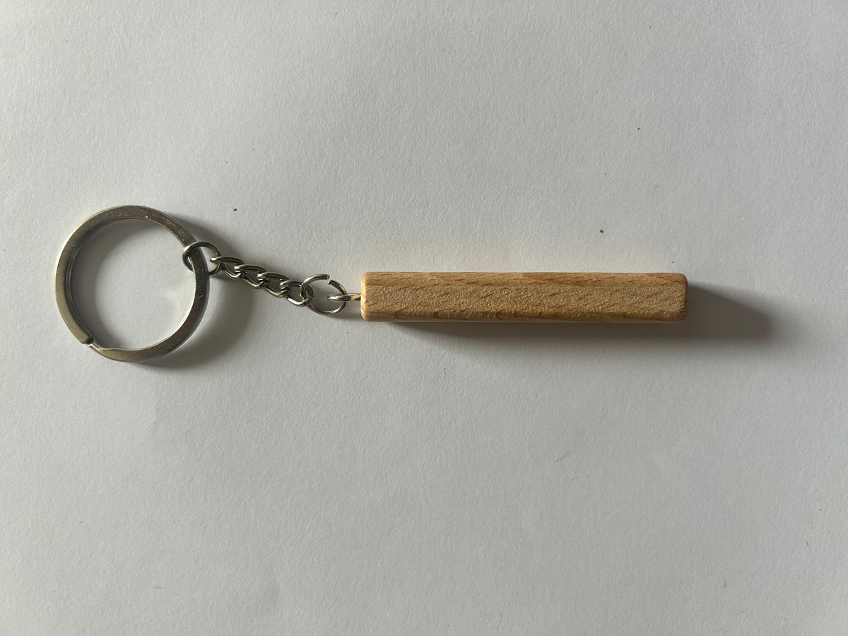 Schlüsselanhänger Holzstab Personalisierbar