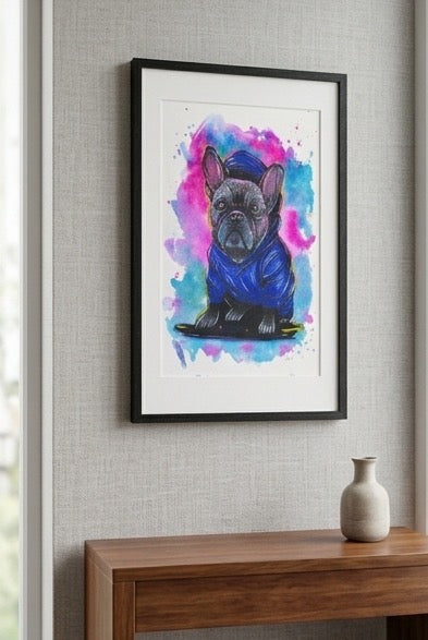 Poster "Frenchie bunt"